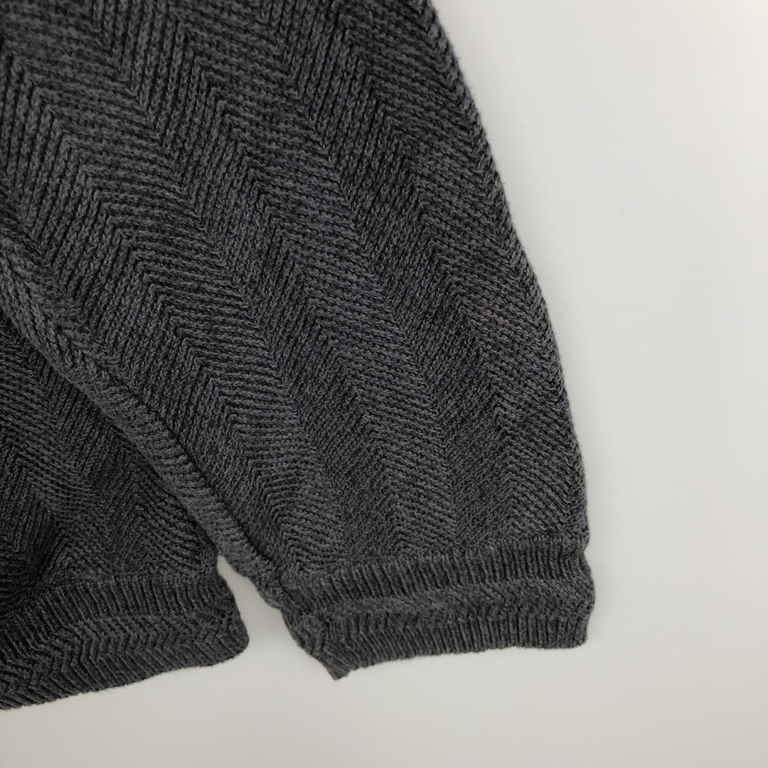 Ralph Lauren CHAPS Herringbone Cotton Knit Sweater Men's XL cotton gray type Vintage Second Hand