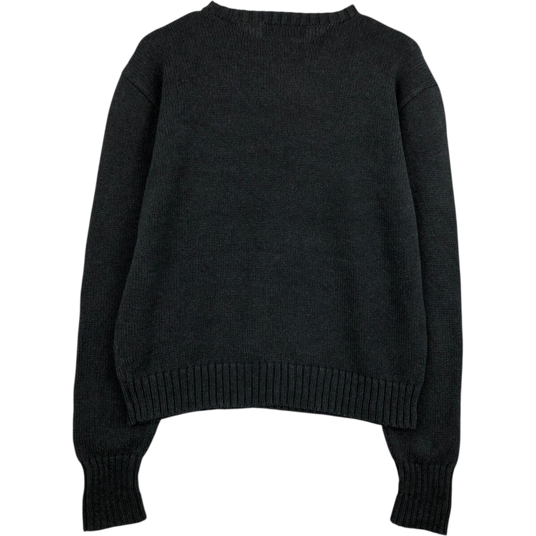 Ralph Lauren POLO by Ralph Lauren Cotton Knit Sweater Men's S cotton black type Vintage Second Hand