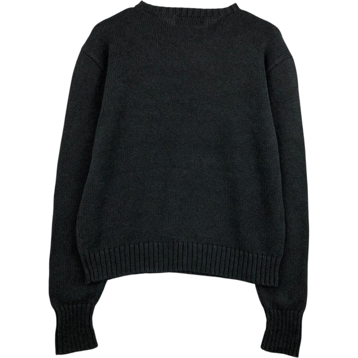 Ralph Lauren POLO by Ralph Lauren Cotton Knit Sweater Men's S cotton black type Vintage Second Hand