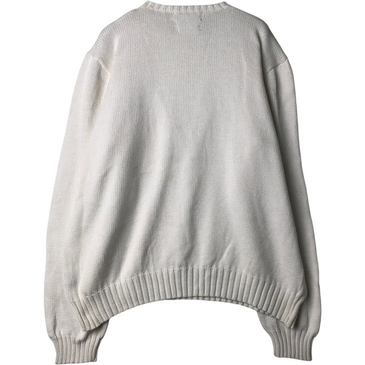 Ralph Lauren POLO by Ralph Lauren Cotton Knit Sweater Men's XXL cotton white type Vintage Second Hand