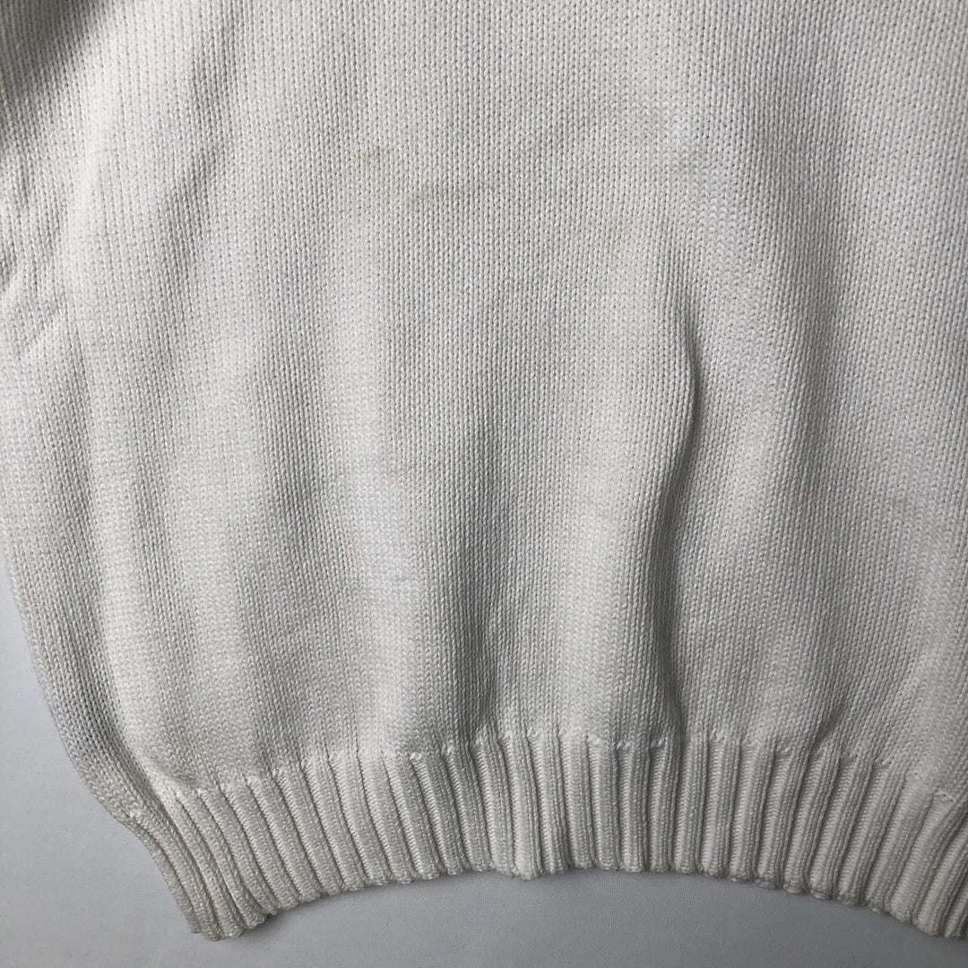 Ralph Lauren POLO by Ralph Lauren Cotton Knit Sweater Men's XXL cotton white type Vintage Second Hand