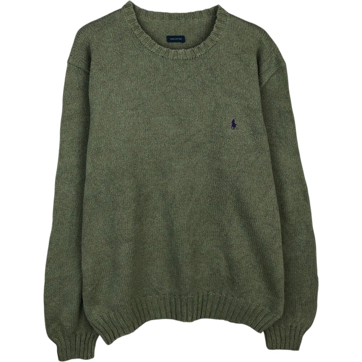 Ralph Lauren POLO by Ralph Lauren Cotton Knit Sweater Men's XL cotton Mint green Vintage Second Hand