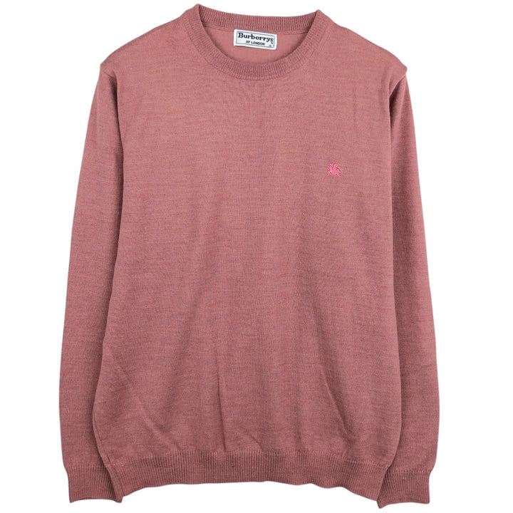 Burberry's BURBERRYS OF LONDON knit sweater, men's size XL (approx.) unclear pink type Vintage Second Hand