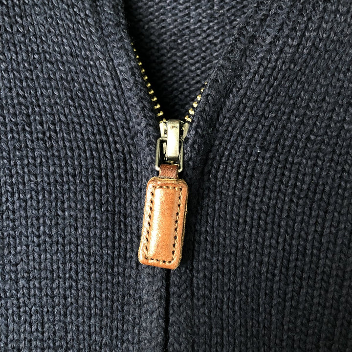 Ralph Lauren POLO by Ralph Lauren Driver's Knit Sweater, Men's Size S (approx.) cotton navy blue type Vintage Second Hand