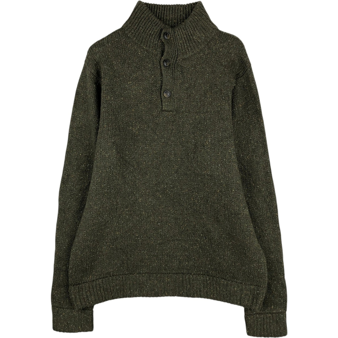 Patagonia Cable Knit Acrylic Half-Button Sweater (Men's Size M) acrylic Khaki type Vintage Second Hand
