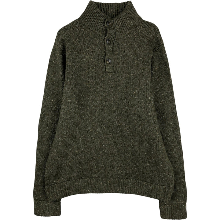 Patagonia Cable Knit Acrylic Half-Button Sweater (Men's Size M) acrylic Khaki type Vintage Second Hand