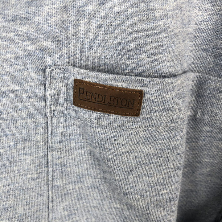 Pendleton Long-Sleeve T-Shirt (Men's Size M) cotton Blue type light blue Vintage Second Hand