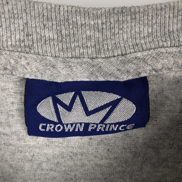 CROWN PRINCE MINNESOTA University of Minnesota College Long-Sleeve T-Shirt (Men's Size L) cotton gray type Vintage Second Hand