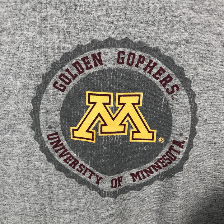 CROWN PRINCE MINNESOTA University of Minnesota College Long-Sleeve T-Shirt (Men's Size L) cotton gray type Vintage Second Hand