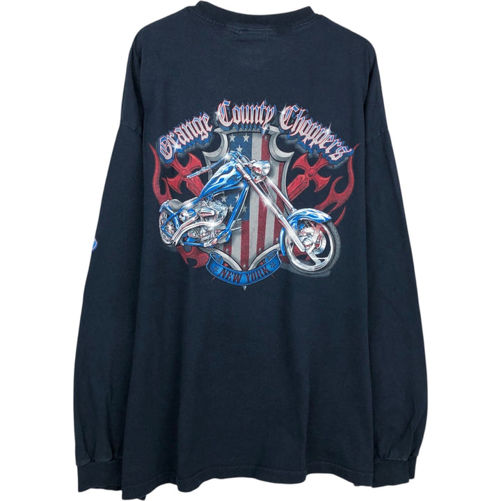 ORANGE COUNTY CHOPPERS Print Long-Sleeve T-Shirt (Men's XXL equivalent) cotton black type Vintage Second Hand
