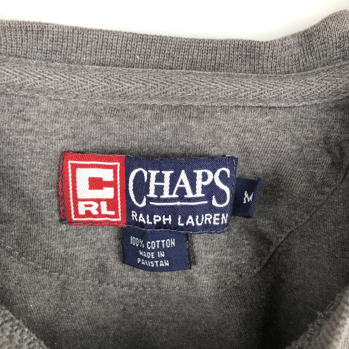 Ralph Lauren CHAPS Long-Sleeve T-Shirt (Men's Size M) cotton gray type Vintage Second Hand