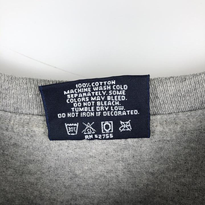 90'S Jansport College Long-Sleeve T-Shirt, Made in USA, Men's XL equivalent. cotton gray type Vintage Second Hand