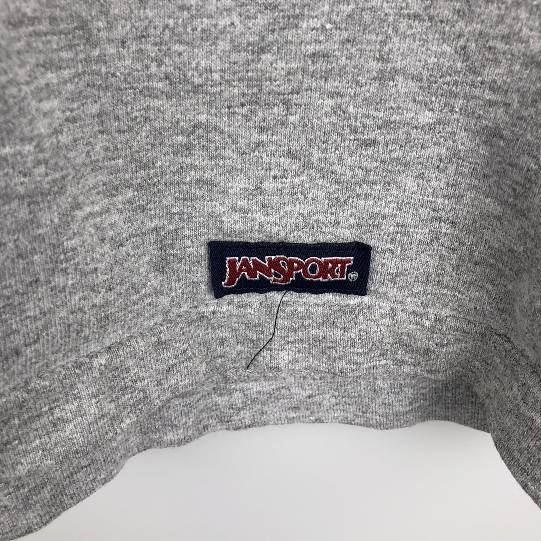 90'S Jansport College Long-Sleeve T-Shirt, Made in USA, Men's XL equivalent. cotton gray type Vintage Second Hand