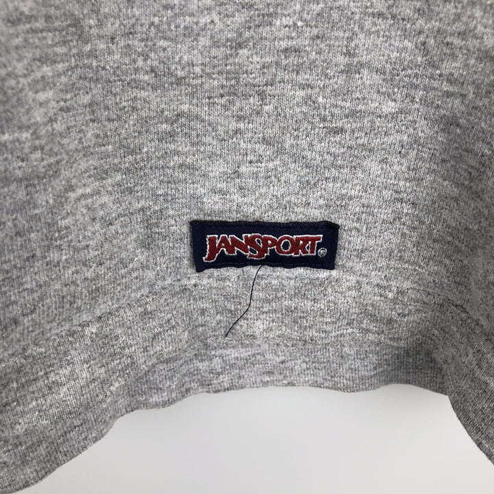 90'S Jansport College Long-Sleeve T-Shirt, Made in USA, Men's XL equivalent. cotton gray type Vintage Second Hand