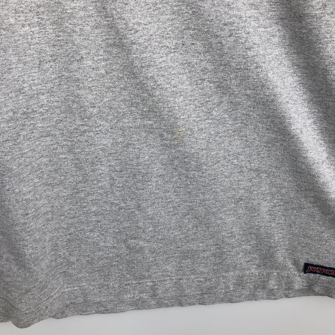 90'S Jansport College Long-Sleeve T-Shirt, Made in USA, Men's XL equivalent. cotton gray type Vintage Second Hand