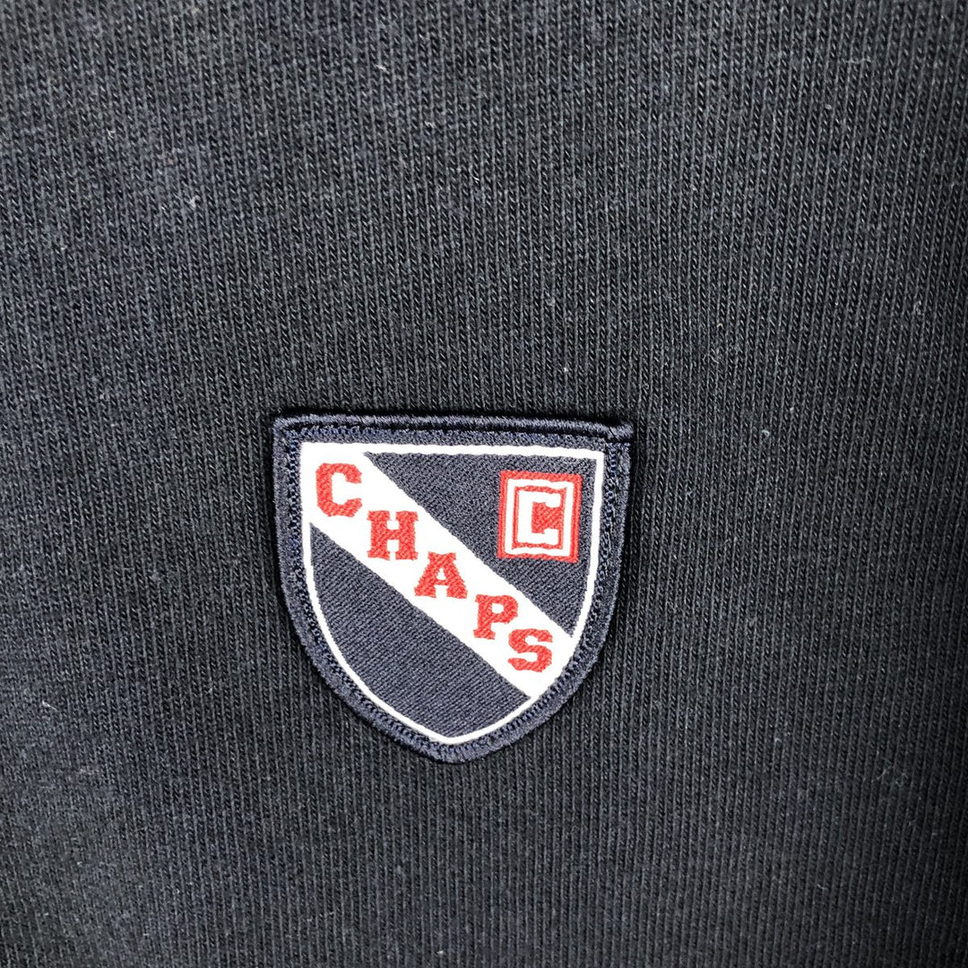 Ralph Lauren CHAPS Henley Neck Long-Sleeve T-Shirt (Men's XXL equivalent) cotton navy blue type Vintage Second Hand