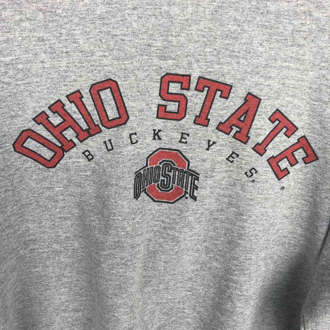 ALSTYLE OHIO STATE College Long-Sleeve T-Shirt (Men's Size L) cotton gray type Vintage Second Hand