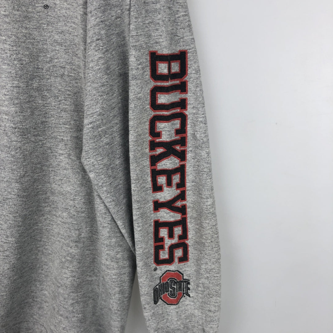 ALSTYLE OHIO STATE College Long-Sleeve T-Shirt (Men's Size L) cotton gray type Vintage Second Hand