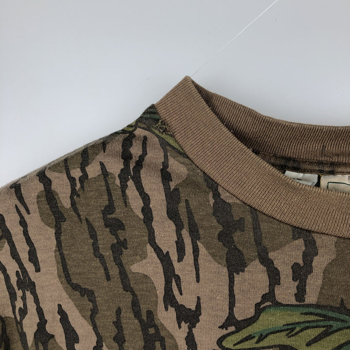 90'S MOSSY OAK Real Tree Camo Long-Sleeve T-Shirt, Made in USA, Men's XL equivalent, Vintage unclear Khaki type Vintage Second Hand