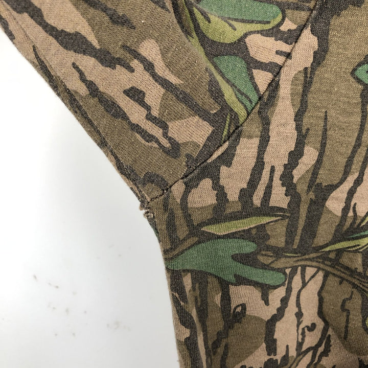 90'S MOSSY OAK Real Tree Camo Long-Sleeve T-Shirt, Made in USA, Men's XL equivalent, Vintage unclear Khaki type Vintage Second Hand