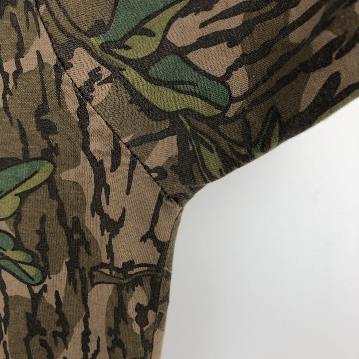 90'S MOSSY OAK Real Tree Camo Long-Sleeve T-Shirt, Made in USA, Men's XL equivalent, Vintage unclear Khaki type Vintage Second Hand