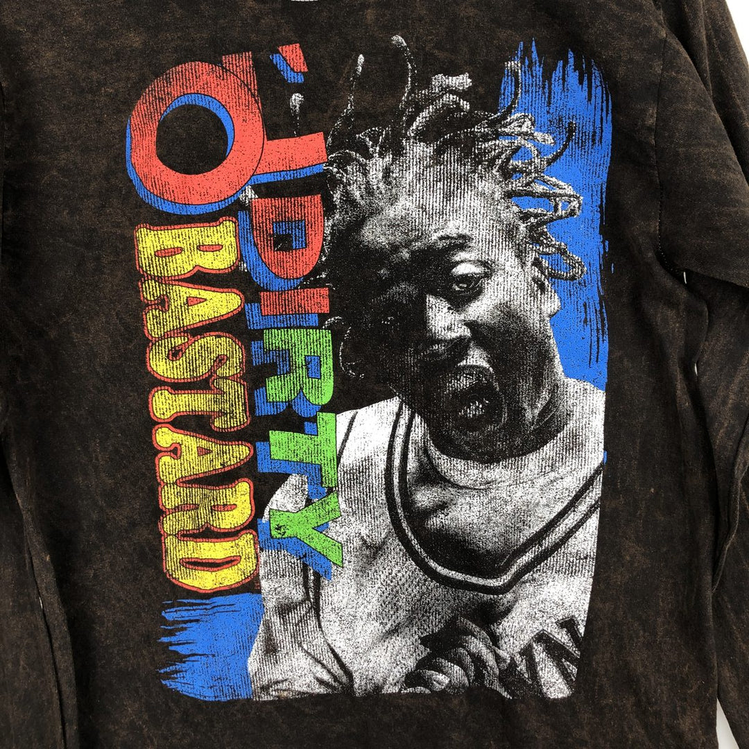 Wu-Tang Clan All Dirty Bastard Tie-Dye Pattern Long-Sleeve Wrap T-Shirt (Men's Size S) cotton black type Vintage Second Hand