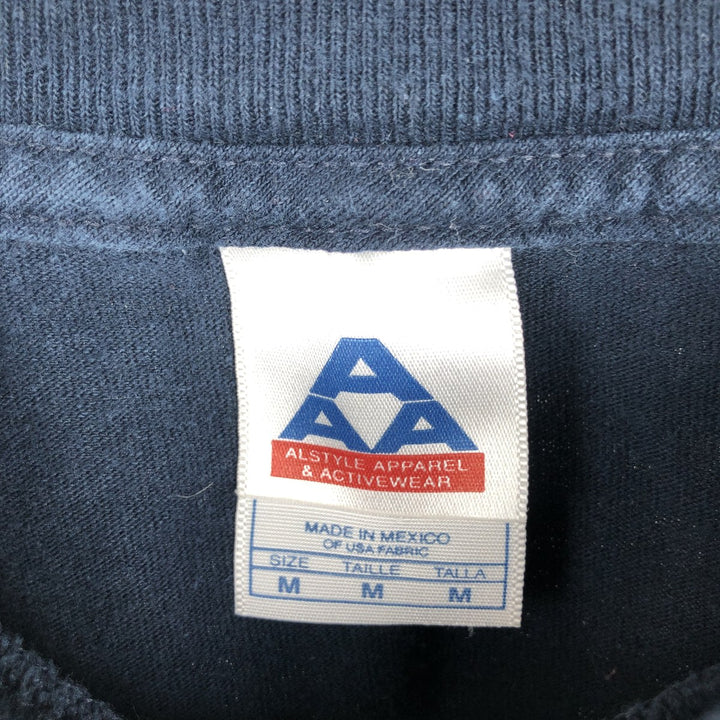 90s-00'S Alstyle BUBBA GUMP SHRIMP Advertising Long-Sleeve T-Shirt (Men's Size M) cotton navy blue type Vintage Second Hand