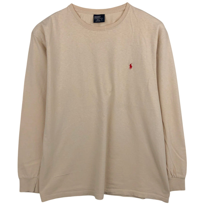 Ralph Lauren POLO by Ralph Lauren long-sleeved T-shirt, men's size L cotton Beige type Vintage Second Hand