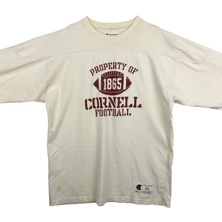 Champion Cornell College Football T-Shirt, Men's Size XL cotton unbleached Vintage Second Hand