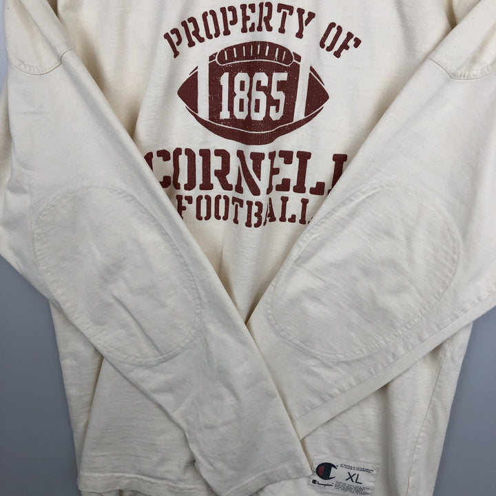 Champion Cornell College Football T-Shirt, Men's Size XL cotton unbleached Vintage Second Hand