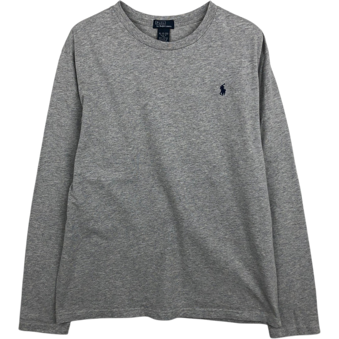 Ralph Lauren POLO by Ralph Lauren long-sleeved T-shirt, men's size M cotton gray type Vintage Second Hand
