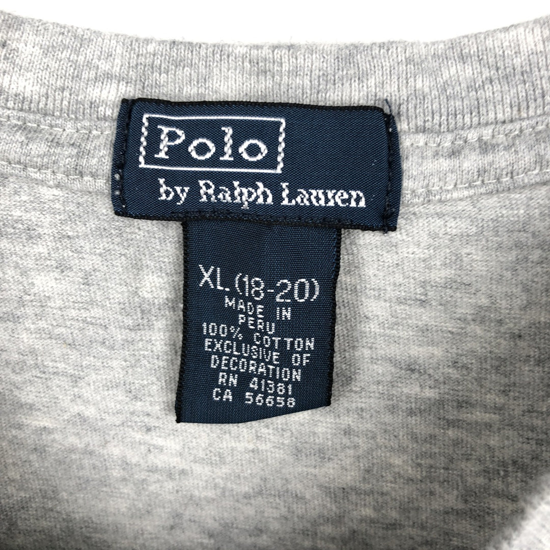 Ralph Lauren POLO by Ralph Lauren long-sleeved T-shirt, men's size M cotton gray type Vintage Second Hand