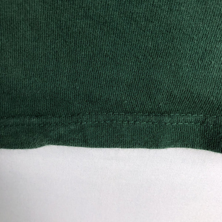 90'S Eddie Bauer Long-Sleeve T-Shirt, Made in USA, Men's Size L (Equivalent), Vintage cotton Green type dark green Vintage Second Hand