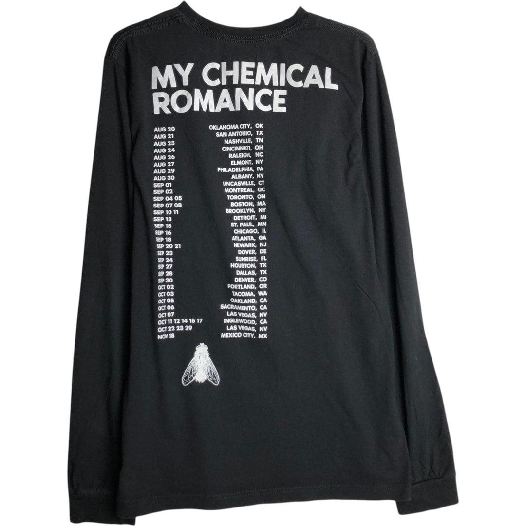 MY CHEMICAL ROMANCE Skull Pattern Long-Sleeve Band T-Shirt (Men's Size L) cotton black type Vintage Second Hand