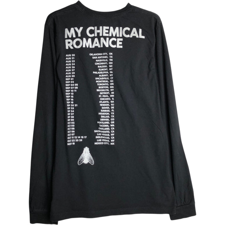 MY CHEMICAL ROMANCE Skull Pattern Long-Sleeve Band T-Shirt (Men's Size L) cotton black type Vintage Second Hand