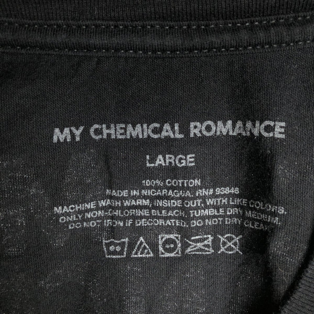 MY CHEMICAL ROMANCE Skull Pattern Long-Sleeve Band T-Shirt (Men's Size L) cotton black type Vintage Second Hand