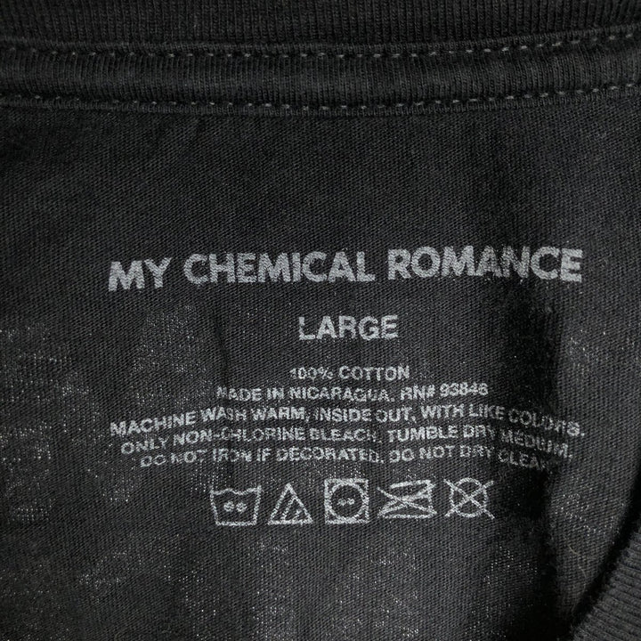 MY CHEMICAL ROMANCE Skull Pattern Long-Sleeve Band T-Shirt (Men's Size L) cotton black type Vintage Second Hand