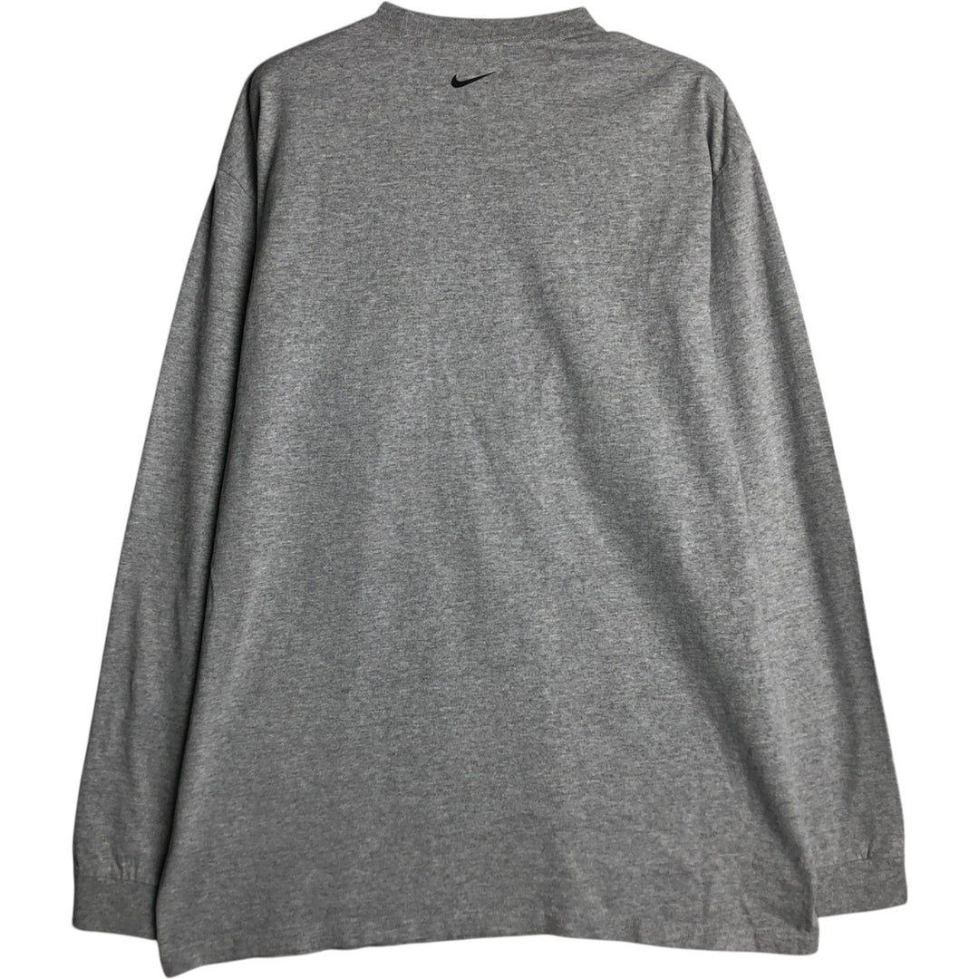 2000'S Nike Team Long Sleeve T-Shirt, Men's Size L cotton gray type Vintage Second Hand