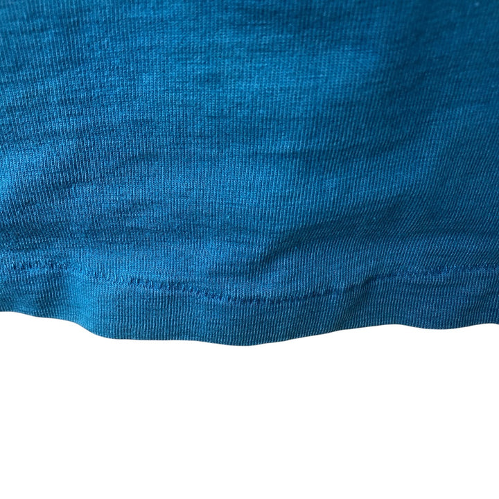 70s-80'S JC Penney TOWNCRAFT Plain Pocket Long-Sleeve T-Shirt, Men's Size M (Equivalent), Vintage unclear blue type Vintage Second Hand