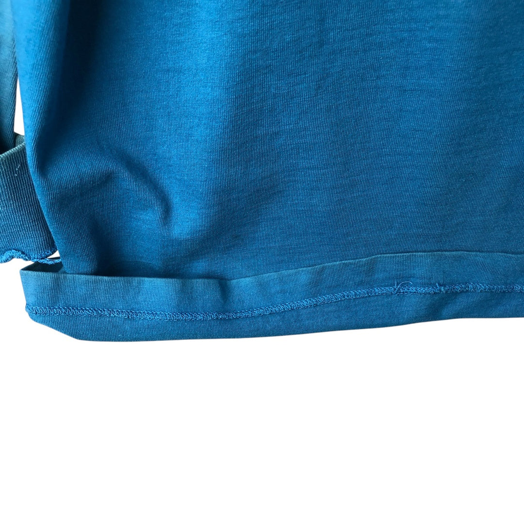 70s-80'S JC Penney TOWNCRAFT Plain Pocket Long-Sleeve T-Shirt, Men's Size M (Equivalent), Vintage unclear blue type Vintage Second Hand