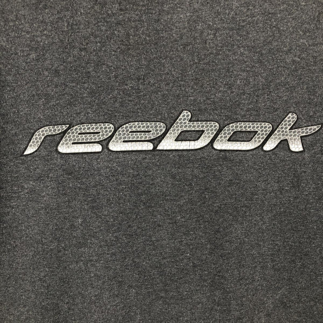2000'S Reebok Long-Sleeve T-Shirt (Men's Size L) cotton gray type Vintage Second Hand