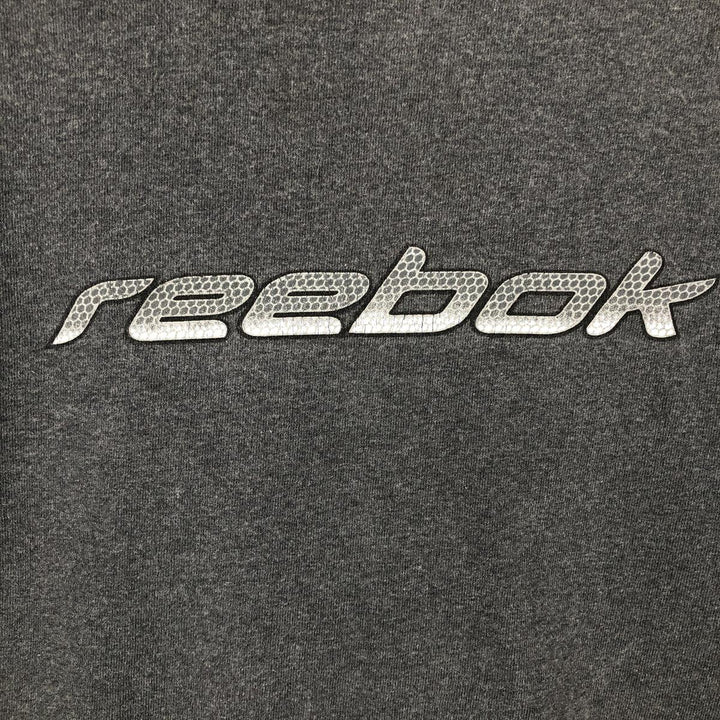 2000'S Reebok Long-Sleeve T-Shirt (Men's Size L) cotton gray type Vintage Second Hand