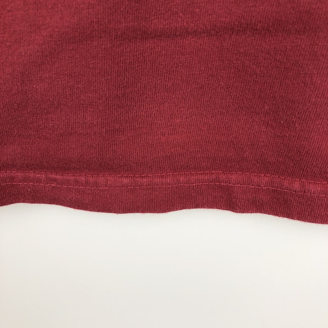 90'S Eddie Bauer Long-Sleeve T-Shirt, Made in USA, Men's Size L (Equivalent), Vintage cotton red type Vintage Second Hand