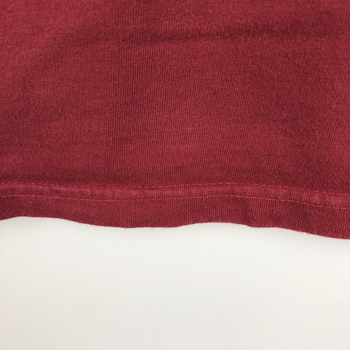 90'S Eddie Bauer Long-Sleeve T-Shirt, Made in USA, Men's Size L (Equivalent), Vintage cotton red type Vintage Second Hand