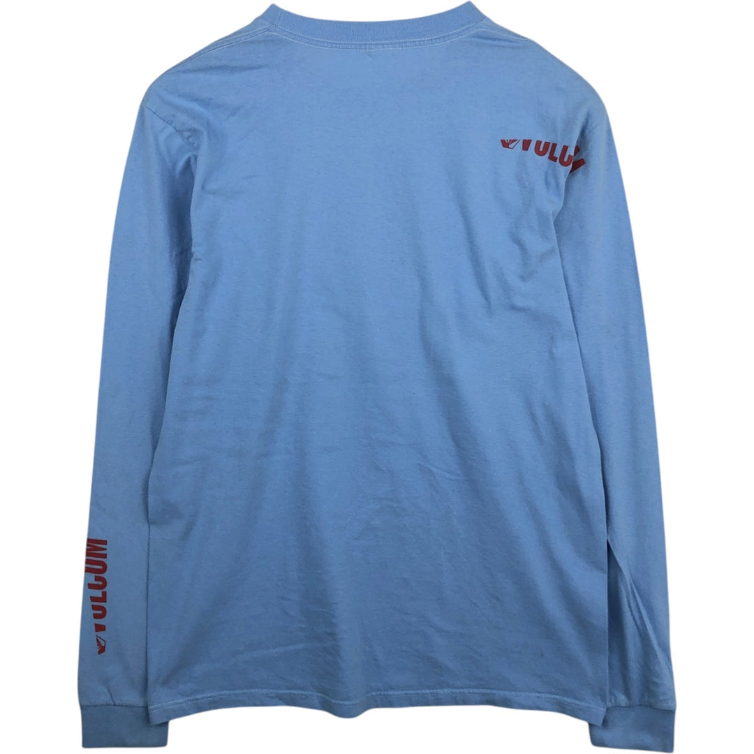 Volcom Long-Sleeve T-Shirt (Men's Size L) cotton Blue type light blue Vintage Second Hand