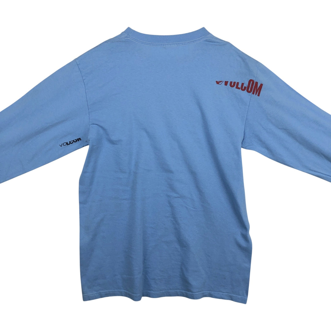 Volcom Long-Sleeve T-Shirt (Men's Size L) cotton Blue type light blue Vintage Second Hand