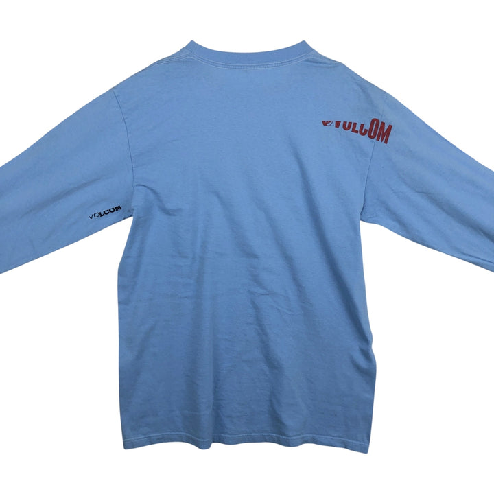 Volcom Long-Sleeve T-Shirt (Men's Size L) cotton Blue type light blue Vintage Second Hand
