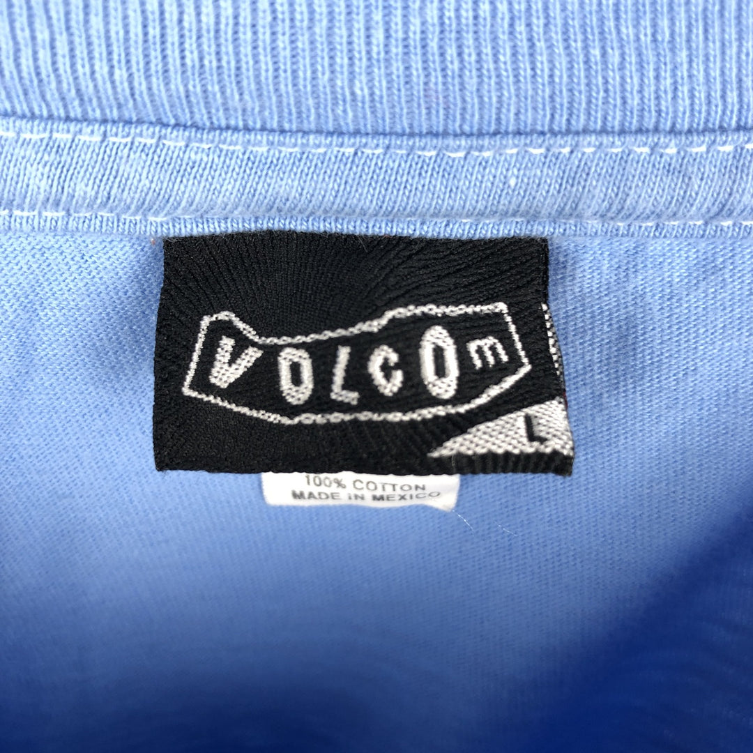 Volcom Long-Sleeve T-Shirt (Men's Size L) cotton Blue type light blue Vintage Second Hand