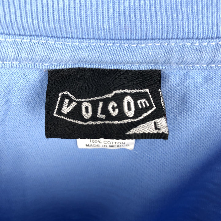 Volcom Long-Sleeve T-Shirt (Men's Size L) cotton Blue type light blue Vintage Second Hand