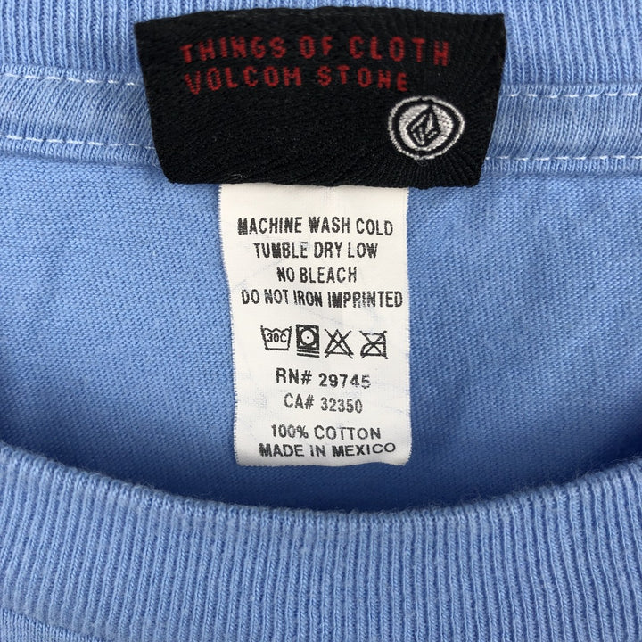 Volcom Long-Sleeve T-Shirt (Men's Size L) cotton Blue type light blue Vintage Second Hand